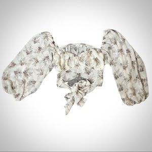 BLUSH J back tie crop top